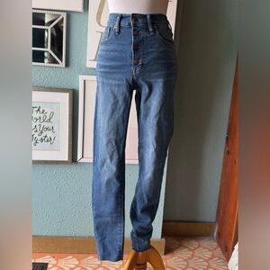 Madewell Dark Blue Straight Jeans